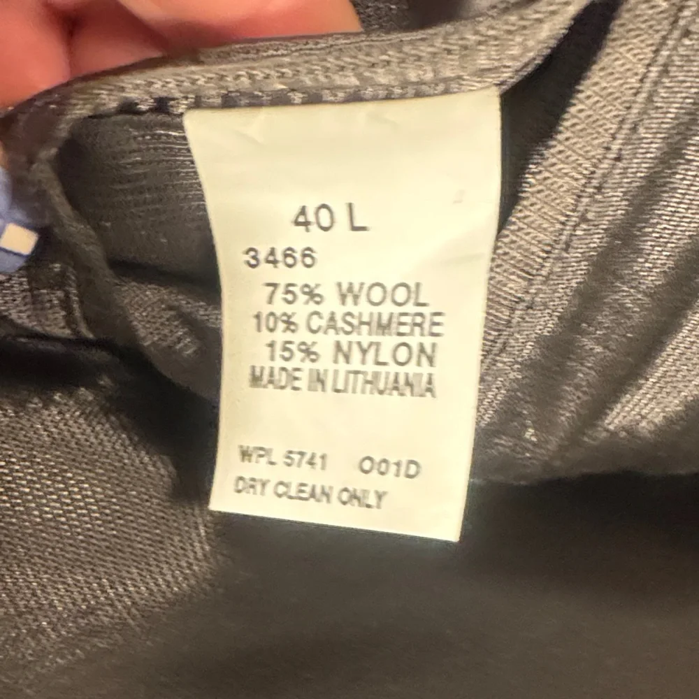 Oscar de la Renta Black Wool Cashmere Blend Blazer Sport Coat 40L